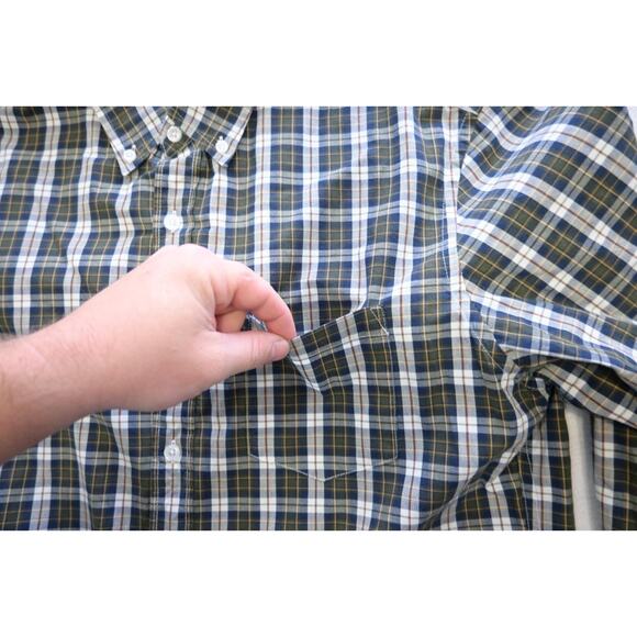 J Crew Mercantile Flex Slim Fit Dress Shirt Plaid Button Up Mens Size Large - Picture 5 of 7